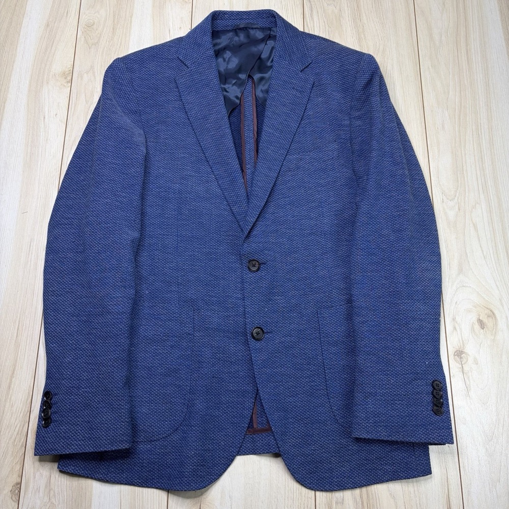 Rodd & Gunn Knit Unstructured MARLANE Wool Blend Blazer Mens Medium 38-40 Blue